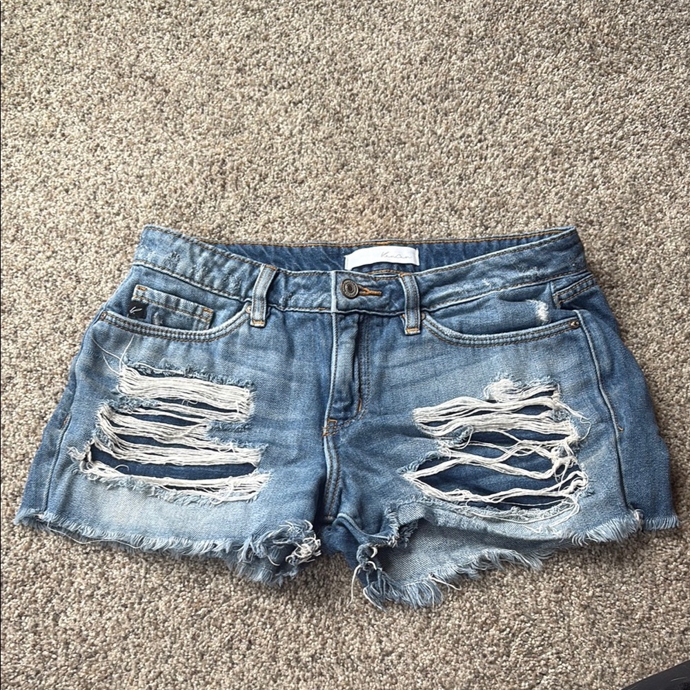 Distressed Denim Shorts